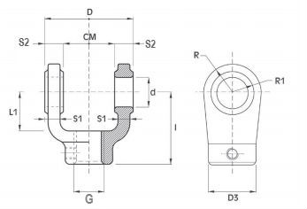 Chape acier - F2314 - M14x1,50 - EUROSNODI