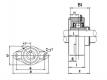 Bearing unit & insert SSUCFL208 - KML
