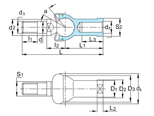 Rotule - SQZ10C-RS - Filetage M10x1.5