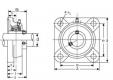 Bearing unit & insert  UCF208 + C208 - KML