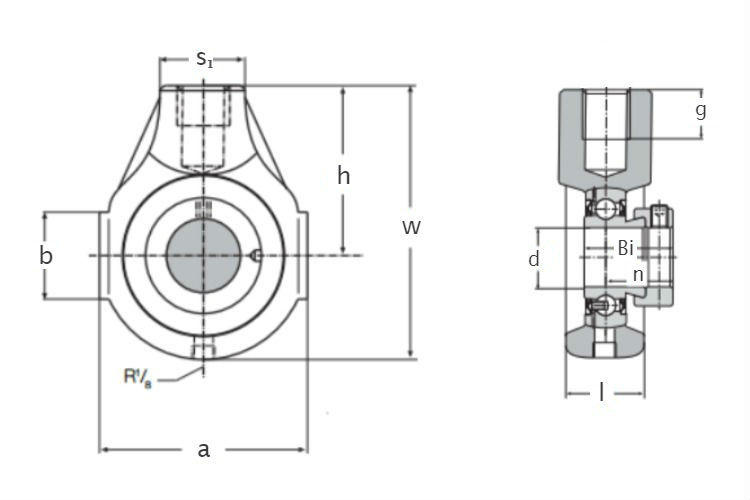 Bearing unit & insert  SKI60 - HFB