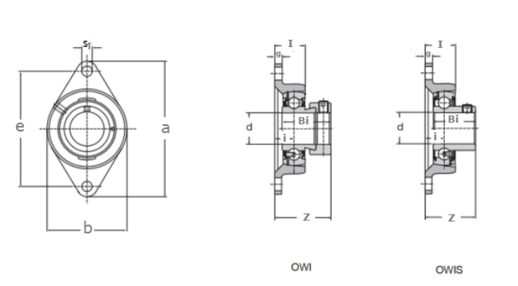 Bearing unit OWI50 + SA210 - HFB